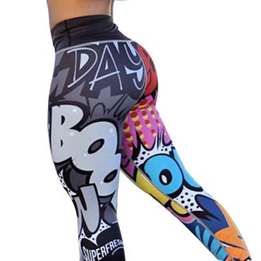 Cartoon leggings fitness and yoga